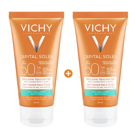 VICHY MATIFYING DRY TOUCH FLUID SPF`50  50`ML OFFER(1+1)