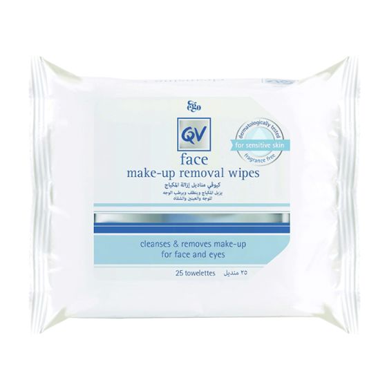 QV FACE MAKE-UP REMOVAL WIPES 25 PIECES